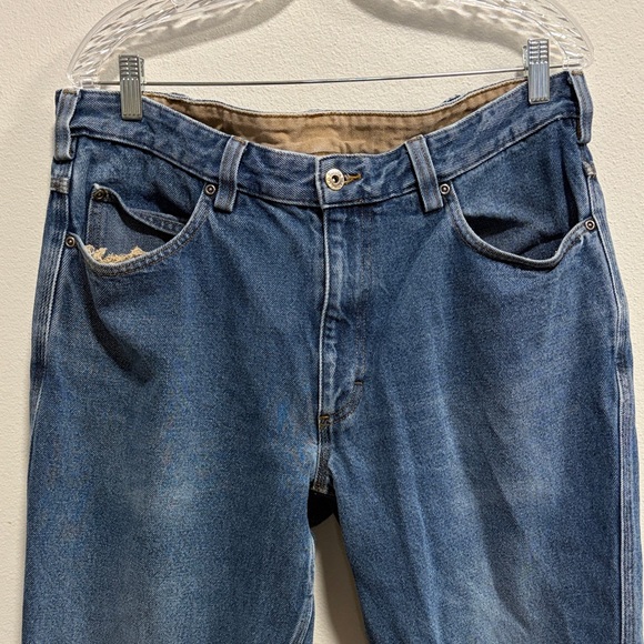 Duluth Trading Co Men’s Blue Denim Jeans 36x32 Relaxed Fit Workwear - Picture 6 of 16